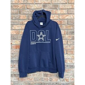 Nike NFL Dallas Cowboys Hoodie Sweatshirt Navy Star DAL‎ Men's XL Blue Pullover